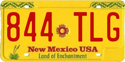 NM license plate 844TLG