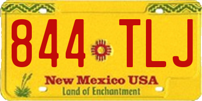NM license plate 844TLJ
