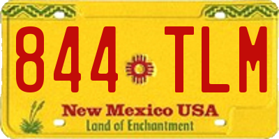 NM license plate 844TLM