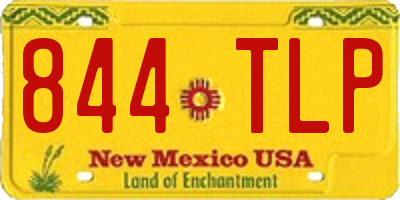 NM license plate 844TLP