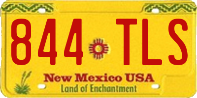 NM license plate 844TLS