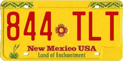 NM license plate 844TLT