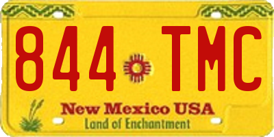 NM license plate 844TMC