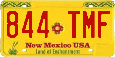NM license plate 844TMF