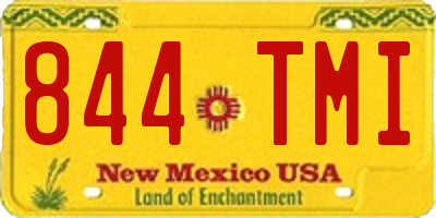 NM license plate 844TMI