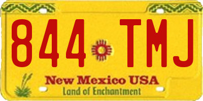 NM license plate 844TMJ