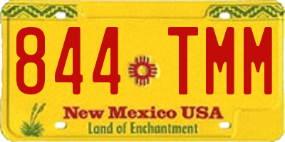 NM license plate 844TMM