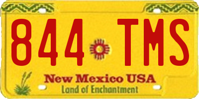 NM license plate 844TMS