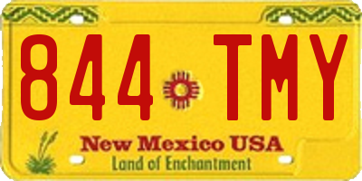 NM license plate 844TMY