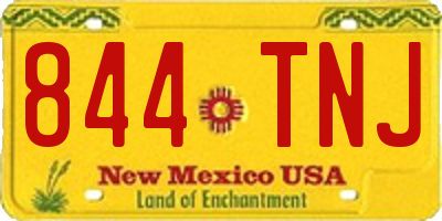 NM license plate 844TNJ