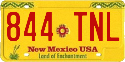 NM license plate 844TNL