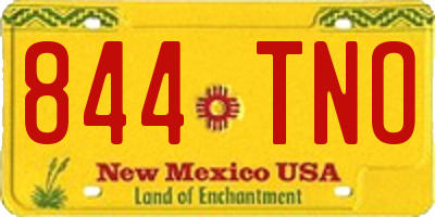 NM license plate 844TNO