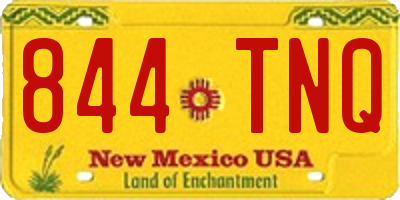 NM license plate 844TNQ