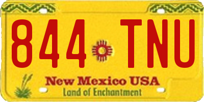 NM license plate 844TNU