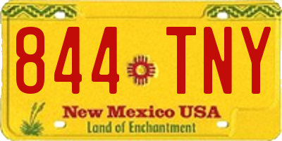 NM license plate 844TNY