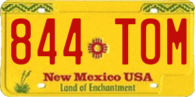 NM license plate 844TOM