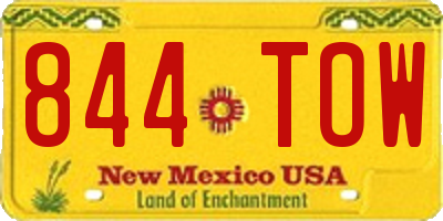 NM license plate 844TOW