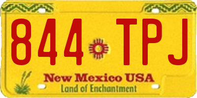 NM license plate 844TPJ