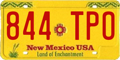 NM license plate 844TPO