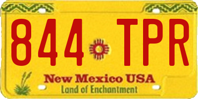 NM license plate 844TPR