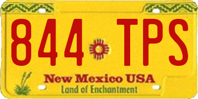 NM license plate 844TPS