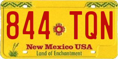 NM license plate 844TQN