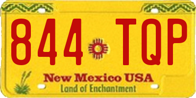 NM license plate 844TQP