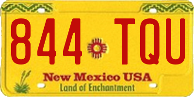 NM license plate 844TQU