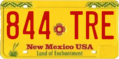NM license plate 844TRE