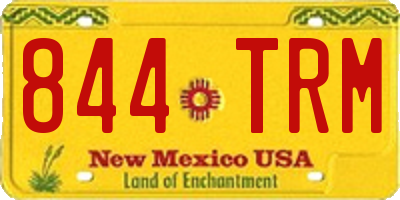 NM license plate 844TRM