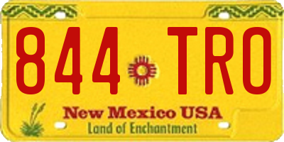 NM license plate 844TRO
