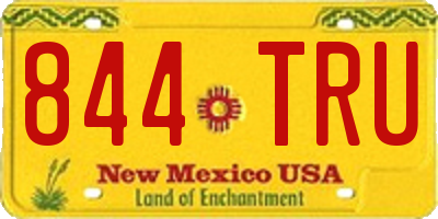 NM license plate 844TRU