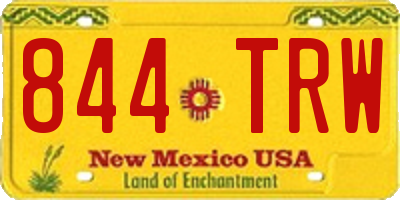 NM license plate 844TRW