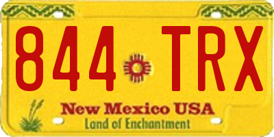 NM license plate 844TRX