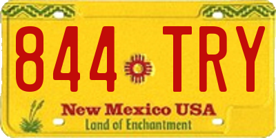 NM license plate 844TRY