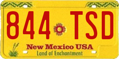 NM license plate 844TSD
