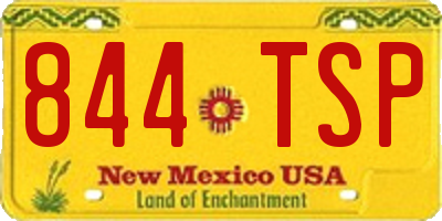NM license plate 844TSP