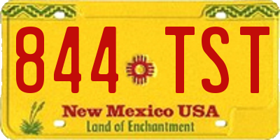 NM license plate 844TST