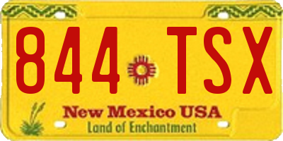 NM license plate 844TSX
