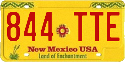 NM license plate 844TTE