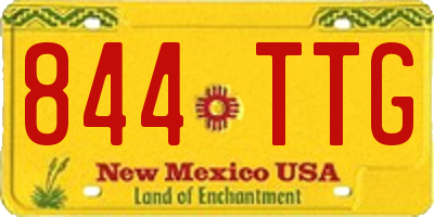 NM license plate 844TTG