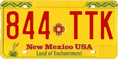 NM license plate 844TTK