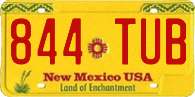 NM license plate 844TUB