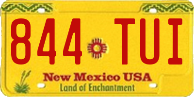 NM license plate 844TUI
