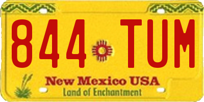 NM license plate 844TUM