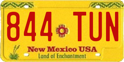 NM license plate 844TUN