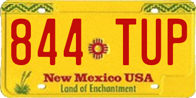 NM license plate 844TUP