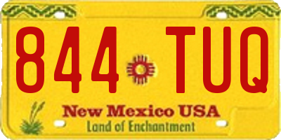 NM license plate 844TUQ