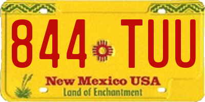 NM license plate 844TUU