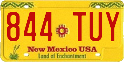 NM license plate 844TUY